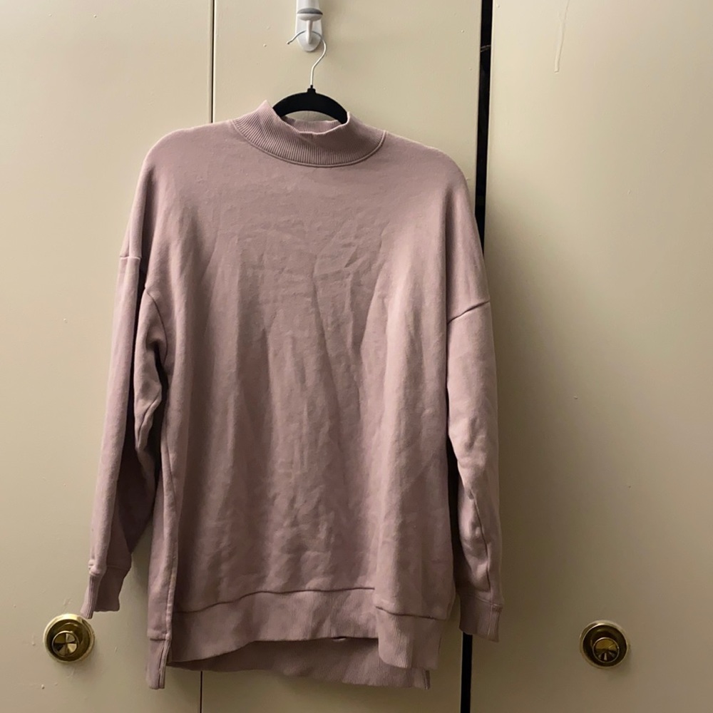 AEO Lilac Pullover Mock Neck Sweatshirt